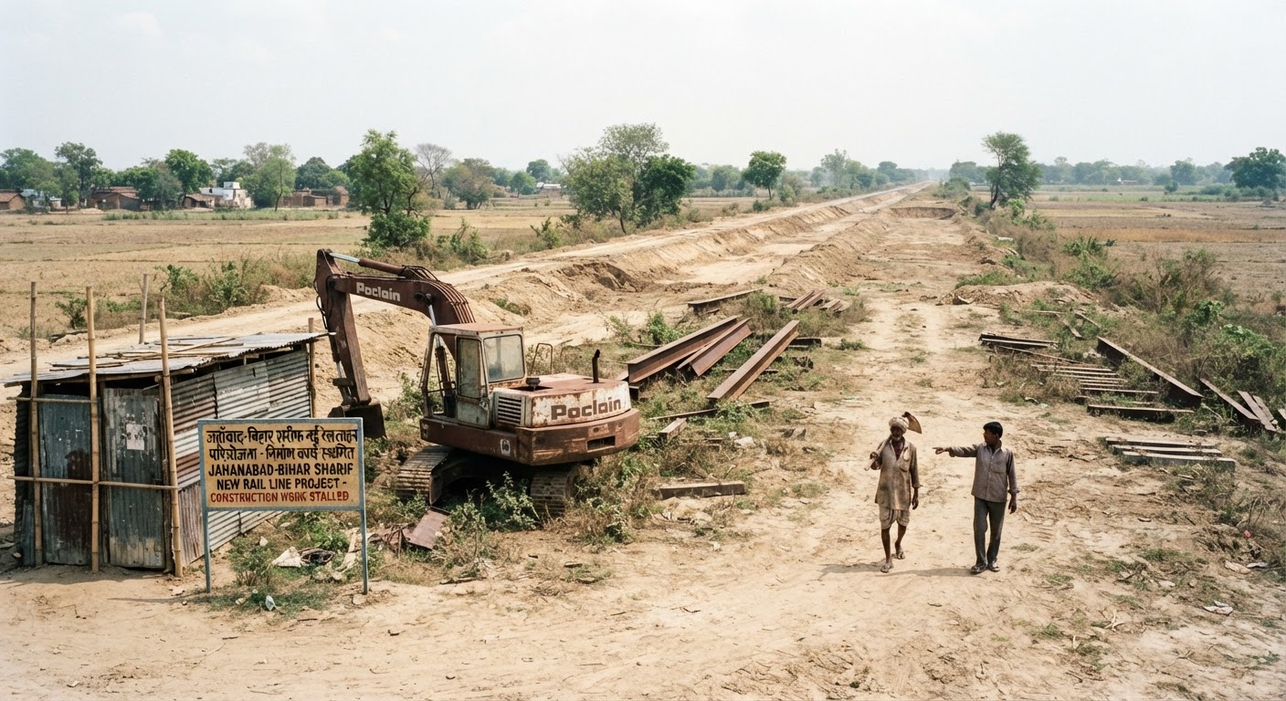 ₹2,101 Cr Jahanabad-Bihar Sharif Rail Project Hits Financial Deadlock