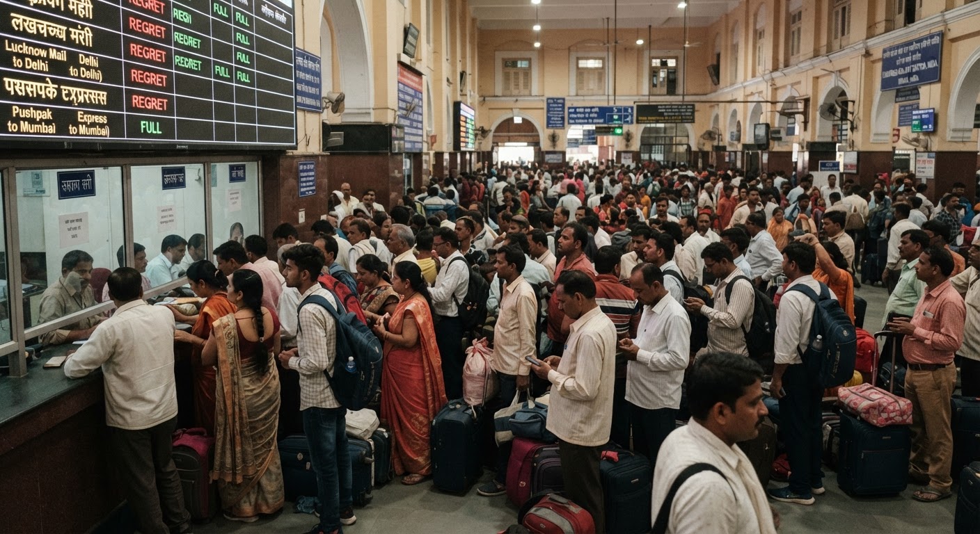 Lucknow-Delhi & Mumbai Trains Fully Booked: Festive Rush Triggers 'Regret' Status!