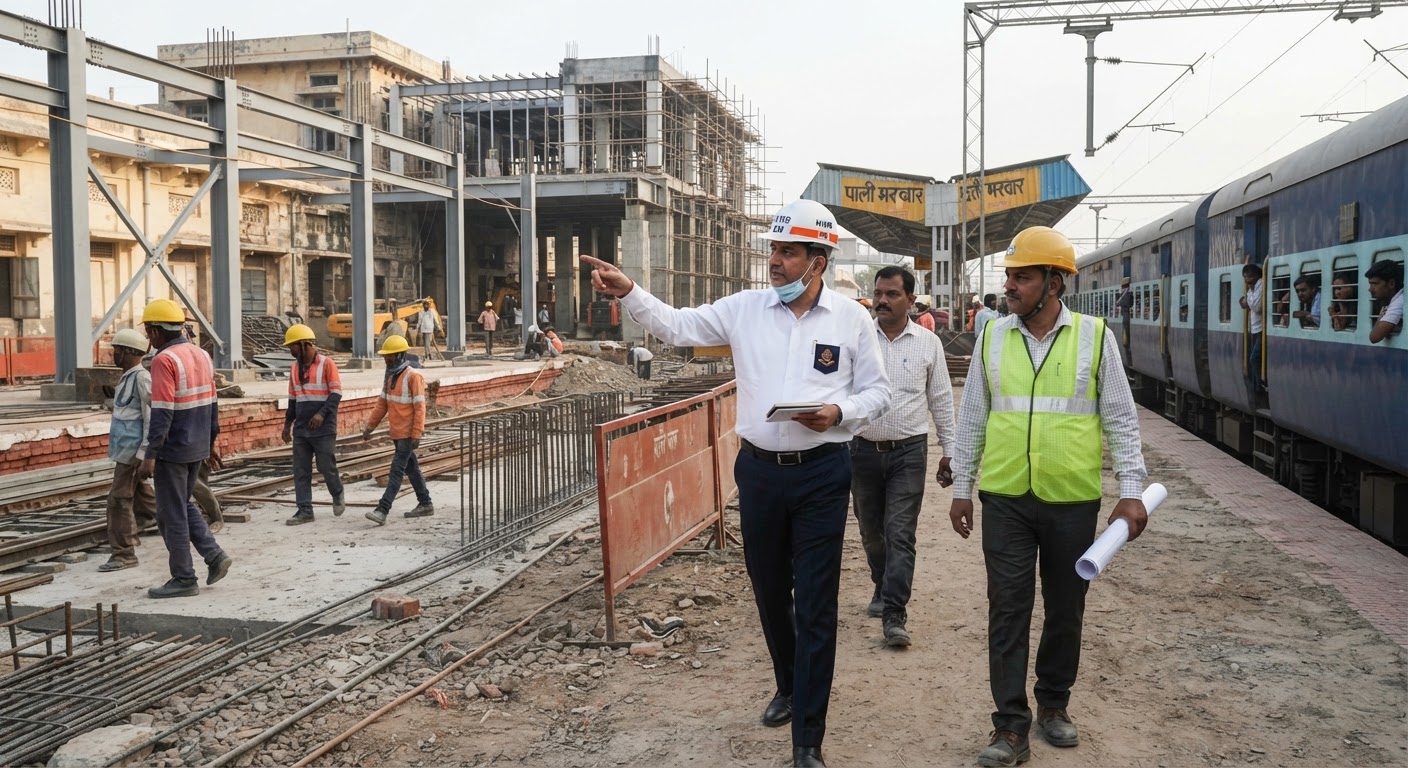 ₹97 Crore Makeover: GM Inspects Pali Marwar Station Project