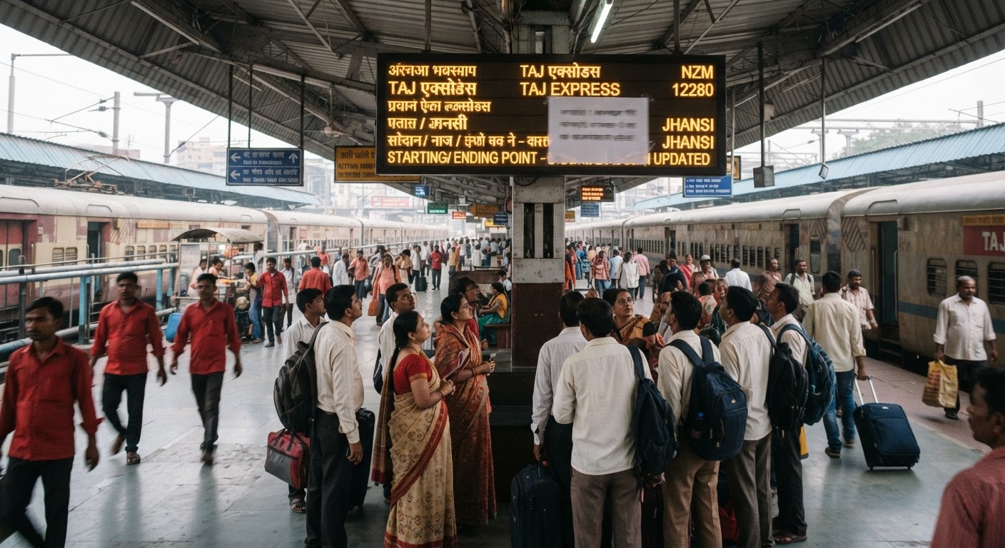 Taj Express: Delhi-Jhansi Route Moves to Hazrat Nizamuddin
