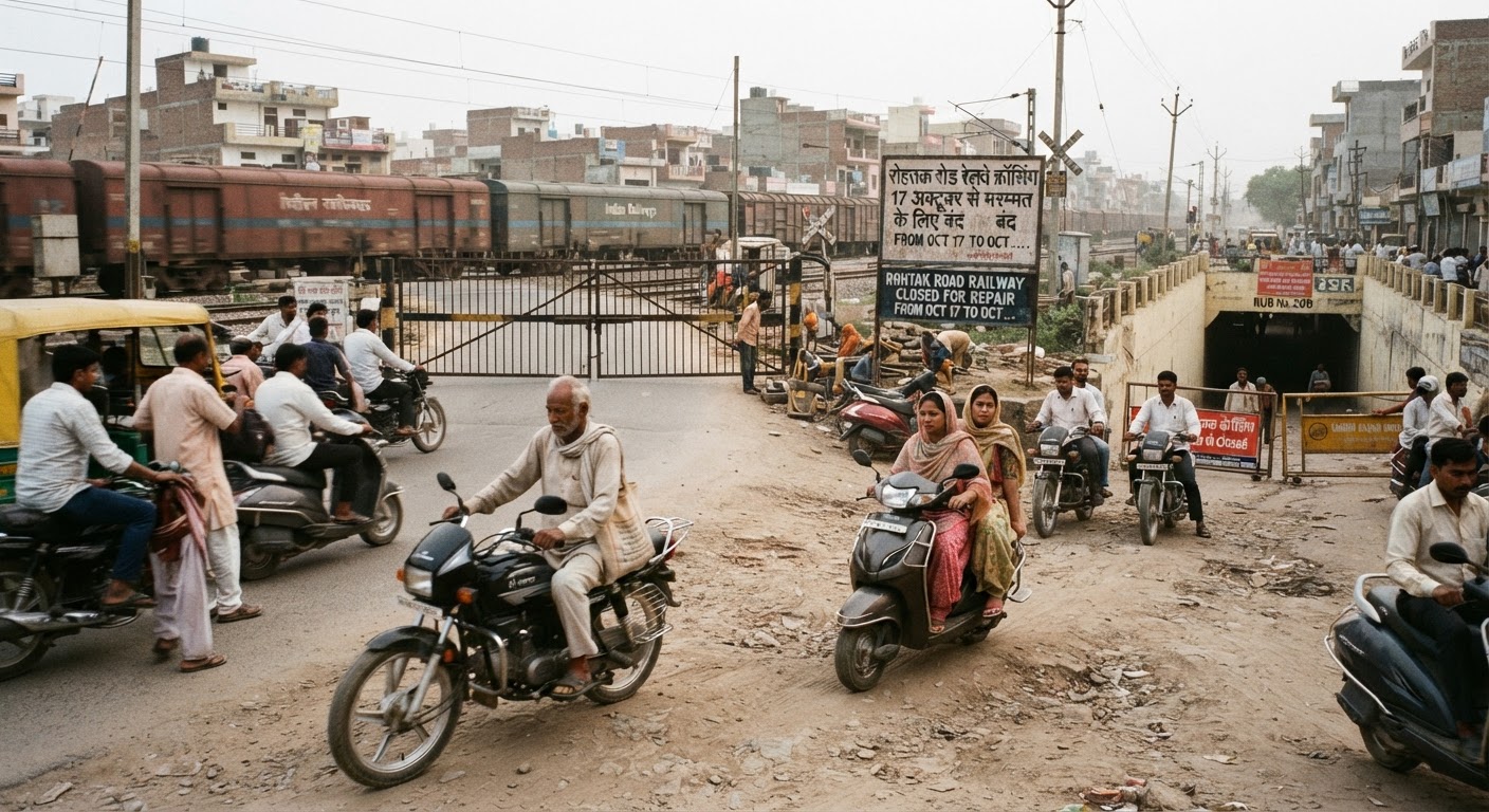Charkhi Dadri: 3km Detours as Key Railway Crossing & Underpass Close