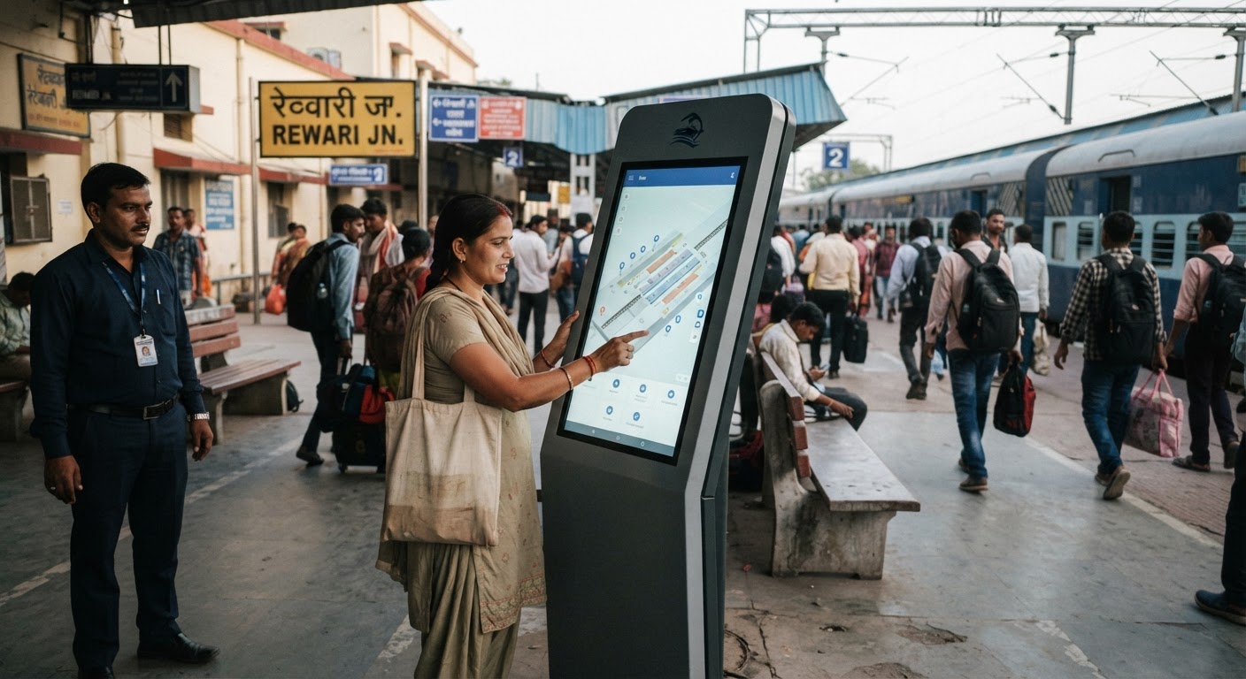 Rewari-Alwar Stations to Get Digital Navigation Kiosks