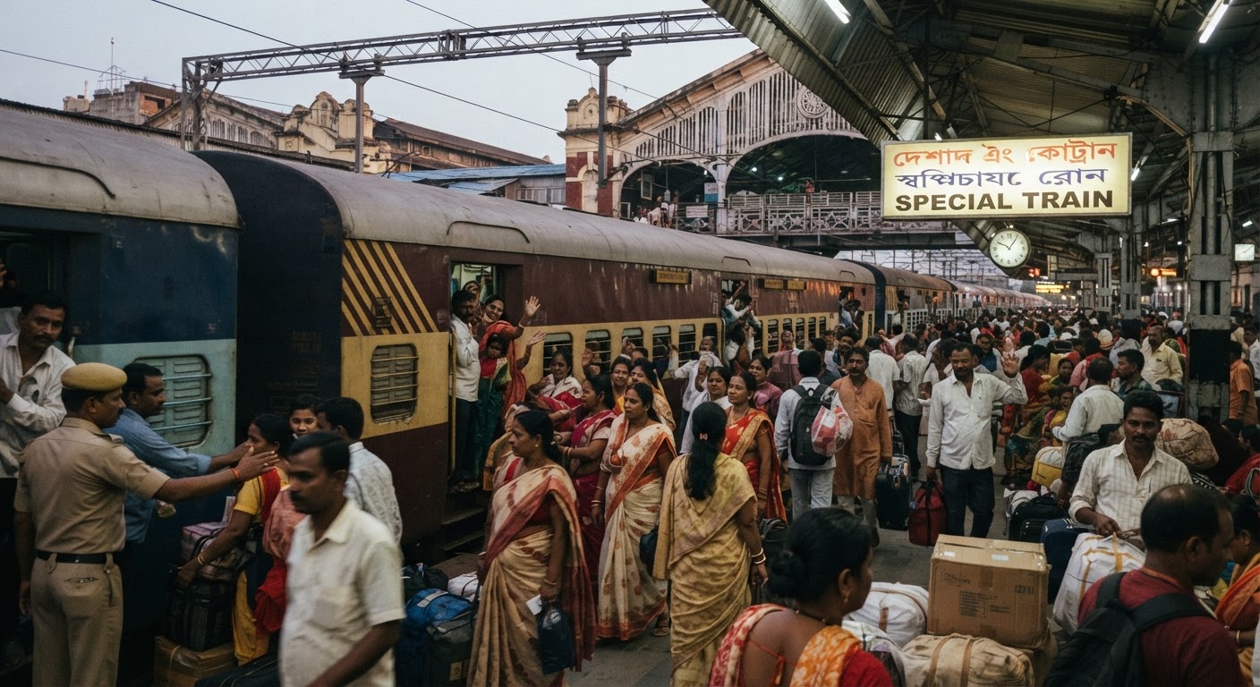 Festive Rush 2026: 1,053 Special Trains Announced for Durga Puja & Diwali!