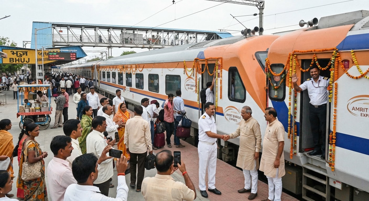 Bhuj to Barauni Amrit Bharat Express: New Tri-Weekly Connectivity Approved!