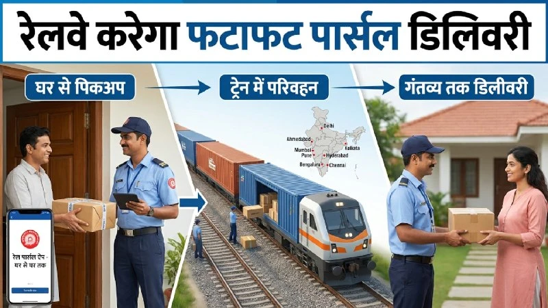 Indian Railways Launches Door-to-Door Parcel Service in 8 Cities