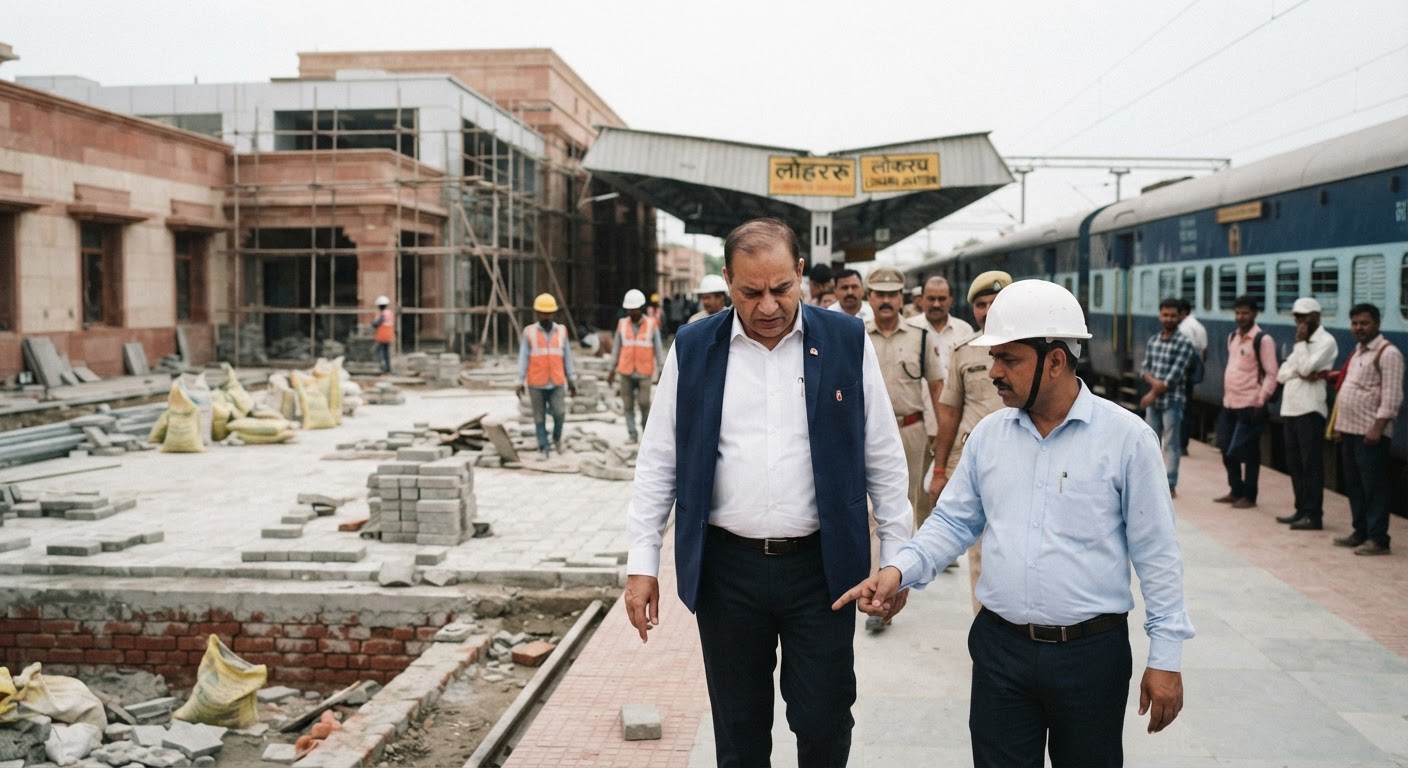 Loharu Station Transformation: DRM Inspects ₹16.27 Cr Project
