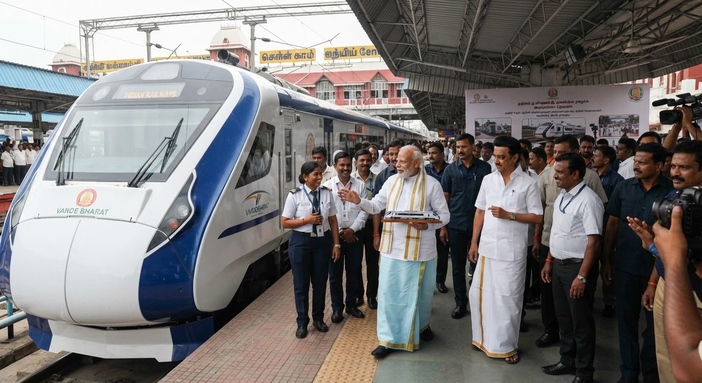 PM Modi Unveils ₹750Cr Railway Boost for Tamil Nadu
