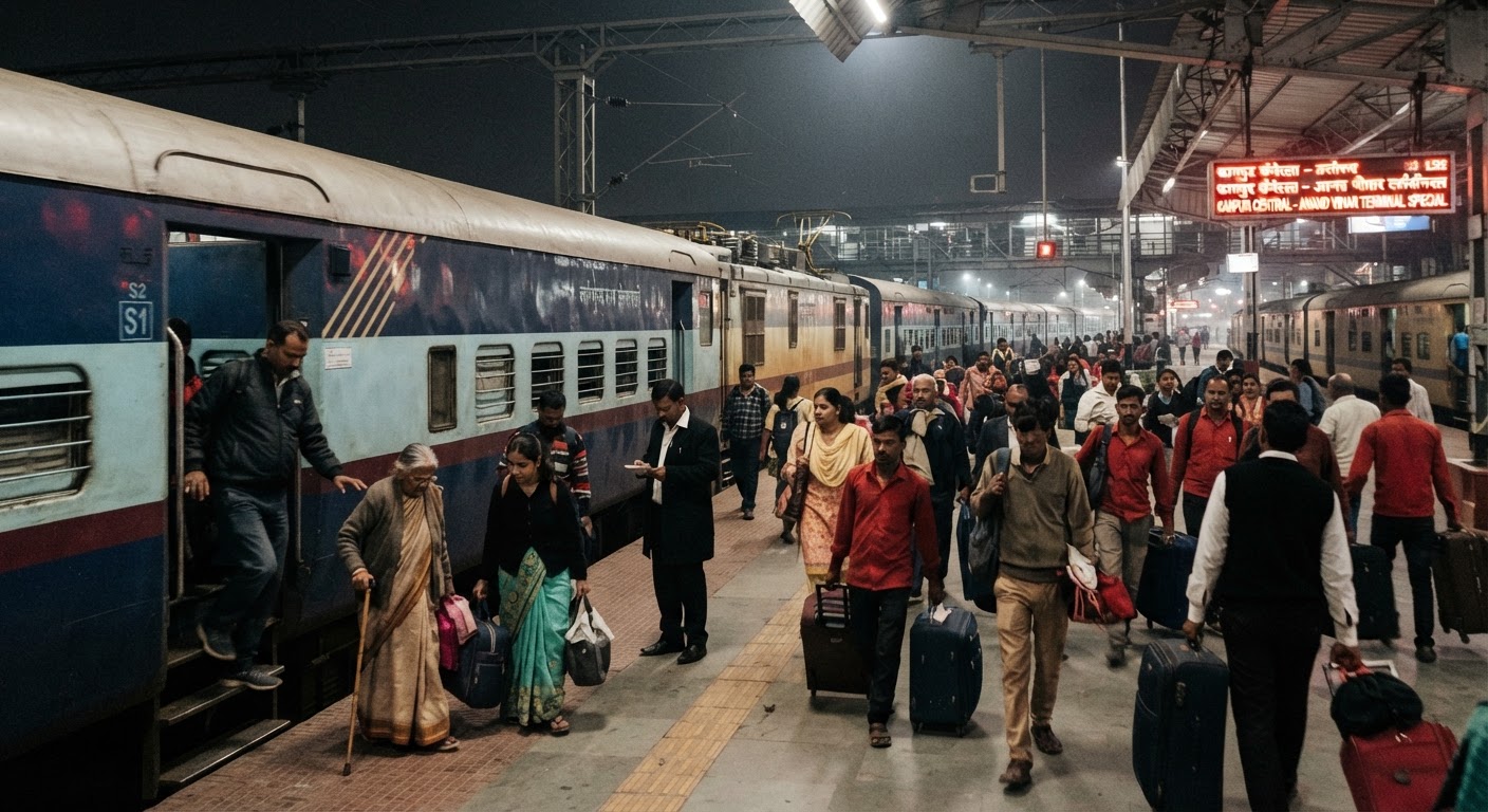 Kanpur to Delhi Overnight! New Daily Train 14153/14154 Approved for Seamless Travel
