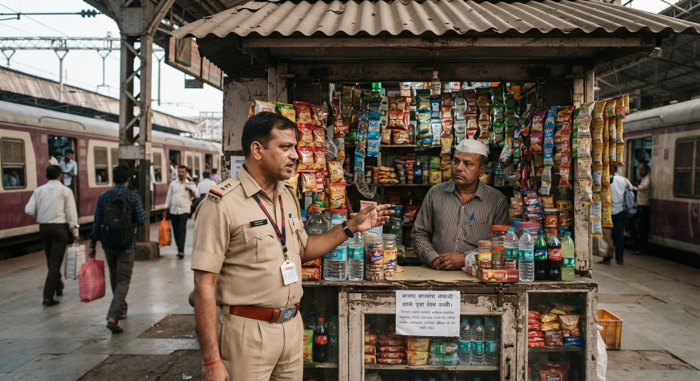 Central Railway Bans Cooked Food at Station Grocery Kiosks