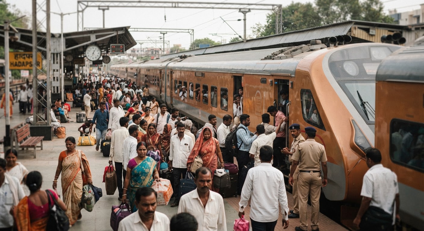 Hadapsar-Muzaffarpur: 24 Special Trains for Diwali & Chhath