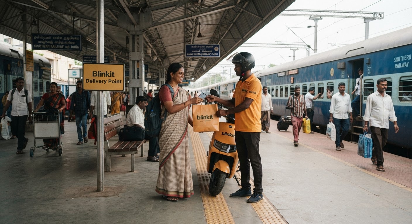 Southern Railway & Blinkit: Essential Delivery at 7 Stations