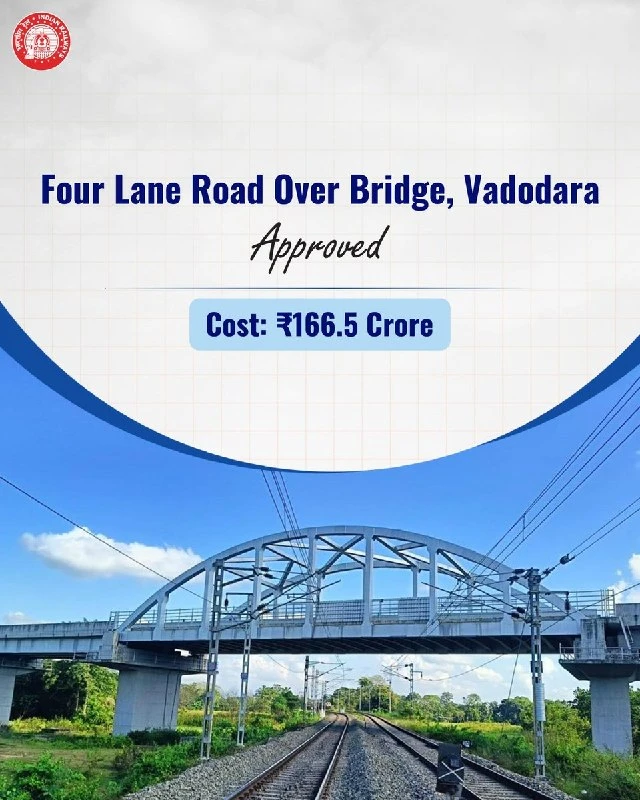 Vadodara Traffic Relief: ₹166.5 Crore Four-Lane ROB Approved!