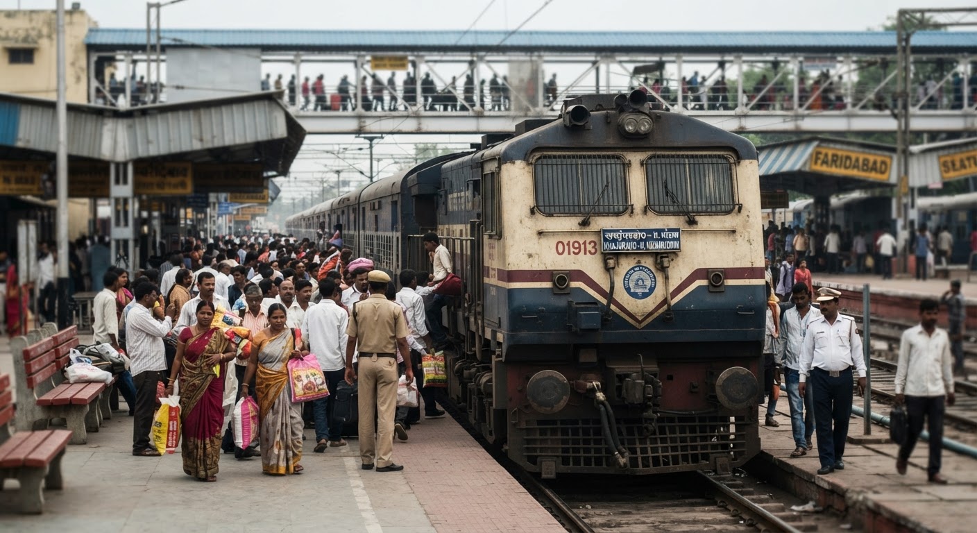 Khajuraho-Nizamuddin Special: New Faridabad Halt & Schedule Update