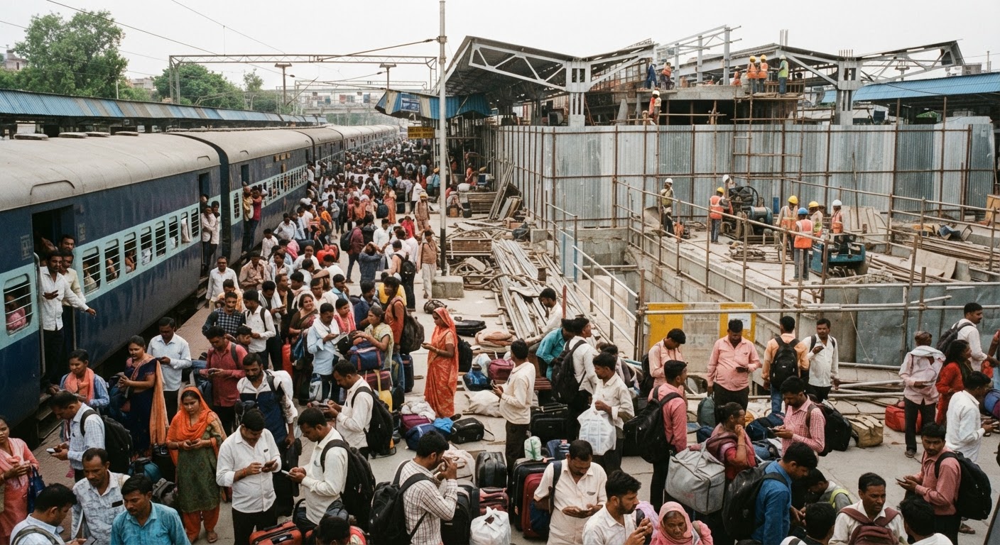Faridabad Station Chaos: Jhelum Express & Others Hit by Massive Delays