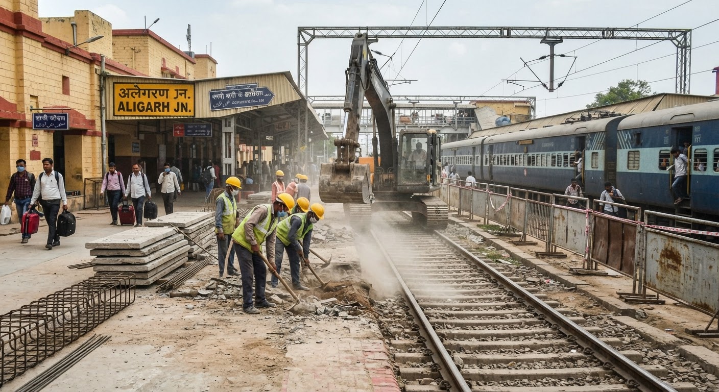 Aligarh Station: Platform 1 Expansion Work Begins!