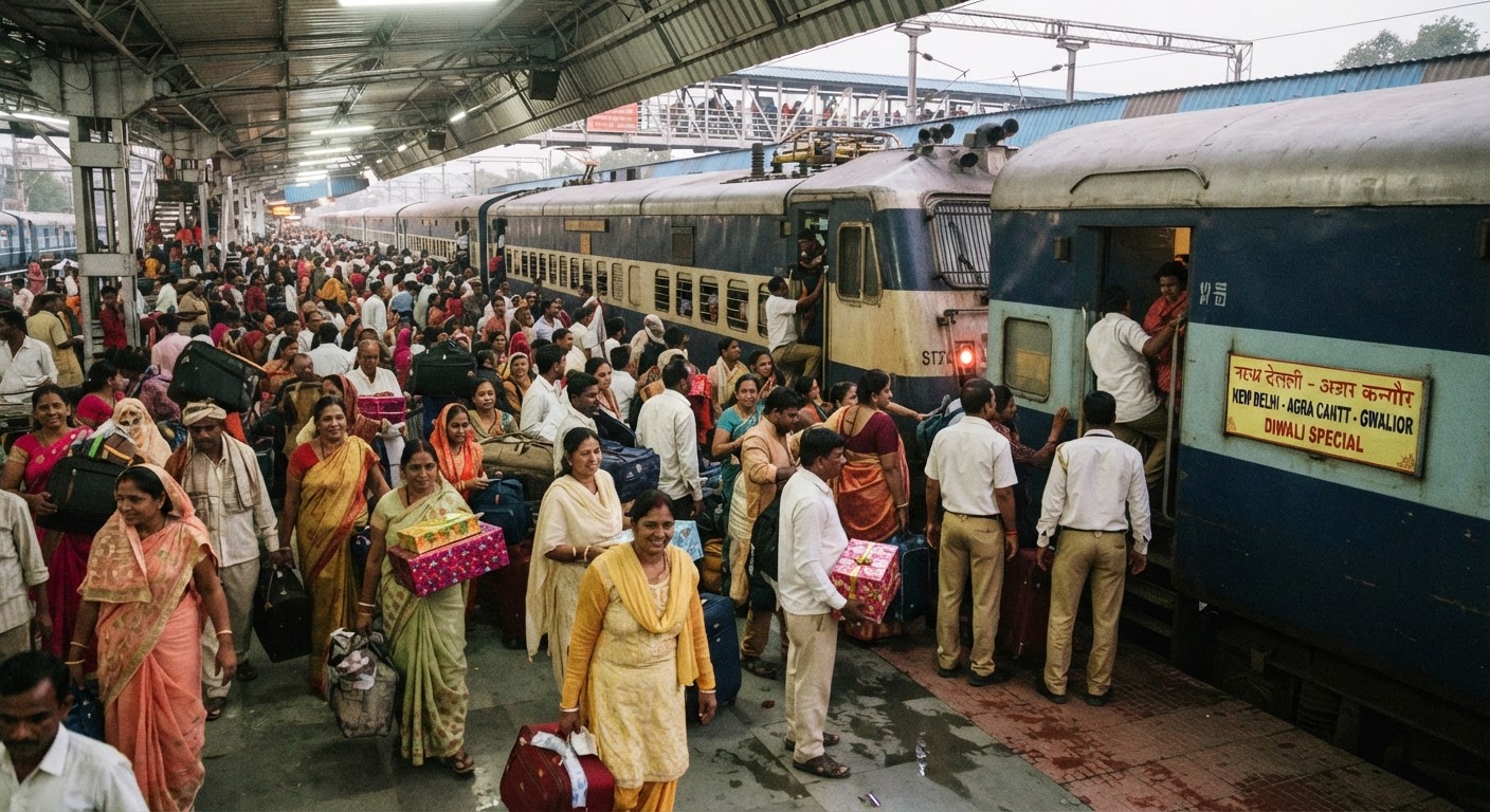 New Delhi-Agra Intercity Extended to Gwalior for Diwali Rush