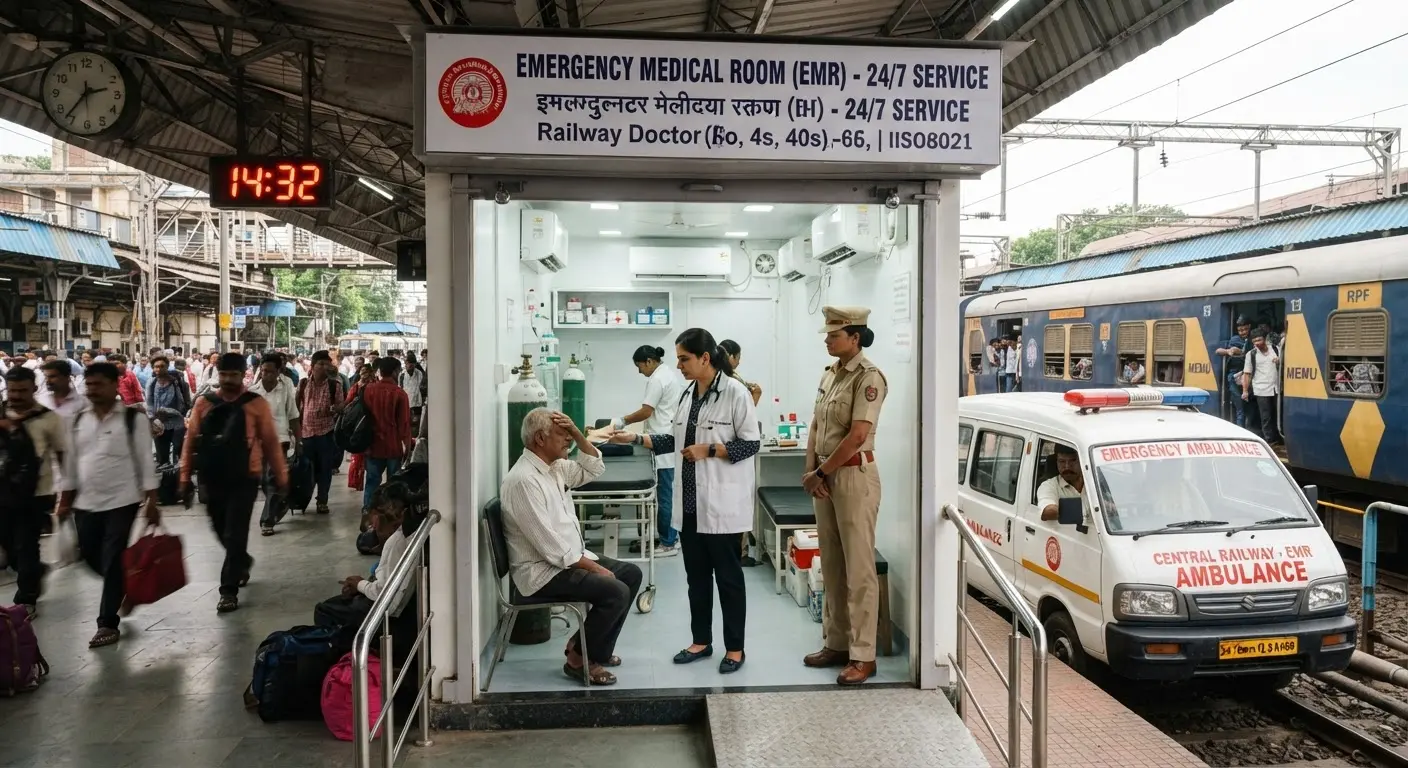 Central Railway sets up 24/7 emergency medical rooms at 12 Mumbai suburban stations