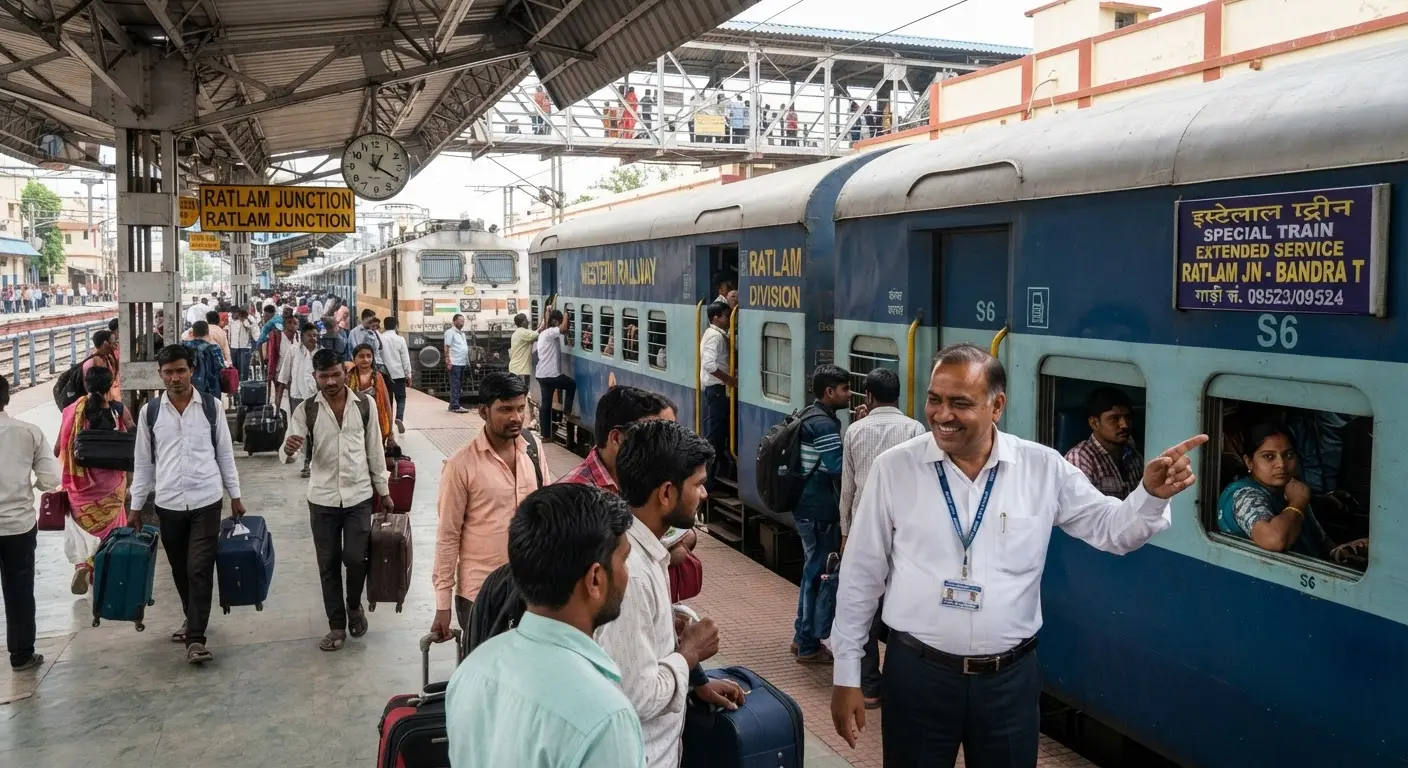 Western Railway extends operations for ten special trains through Ratlam division until August 2026