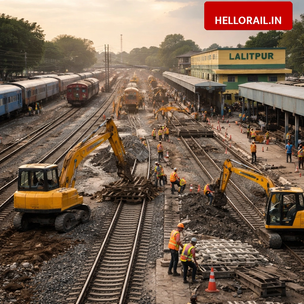 Lalitpur Railway Station: Yard remodeling work to start from July 1, check train diversions and cancellations