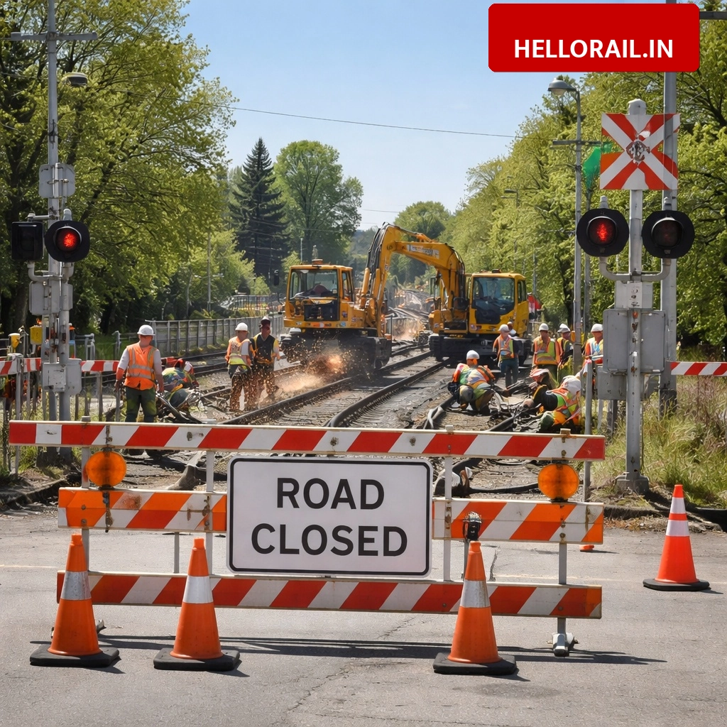 Traffic closure at Level Crossing Gate 32 on April 16 and 17 due to railway work