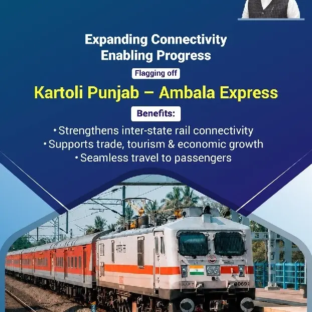 Prime Minister Modi flags off new Kartoli to Ambala Express train service