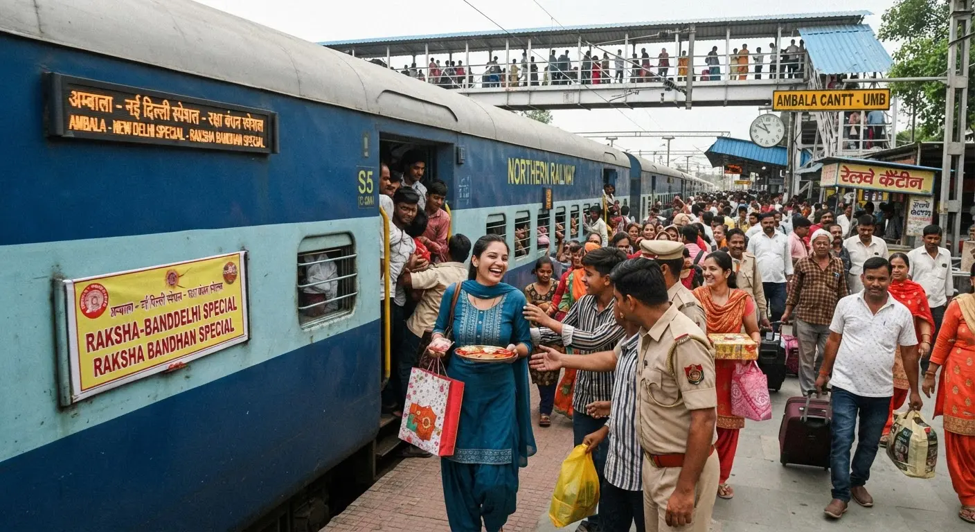 Indian Railways operates eight special trains for Ambala division during Raksha Bandhan