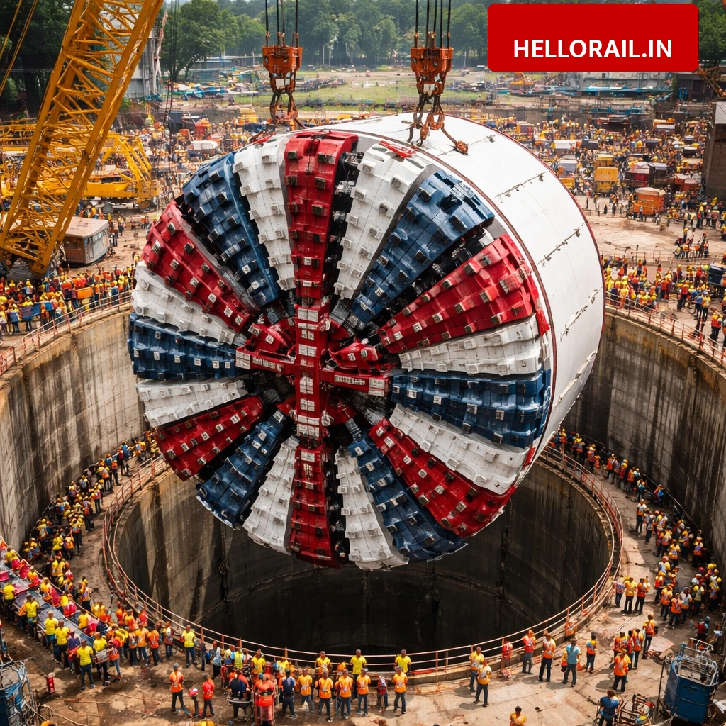 Bullet Train Project: India’s biggest TBM cutter head lowered at Vikhroli in Mumbai