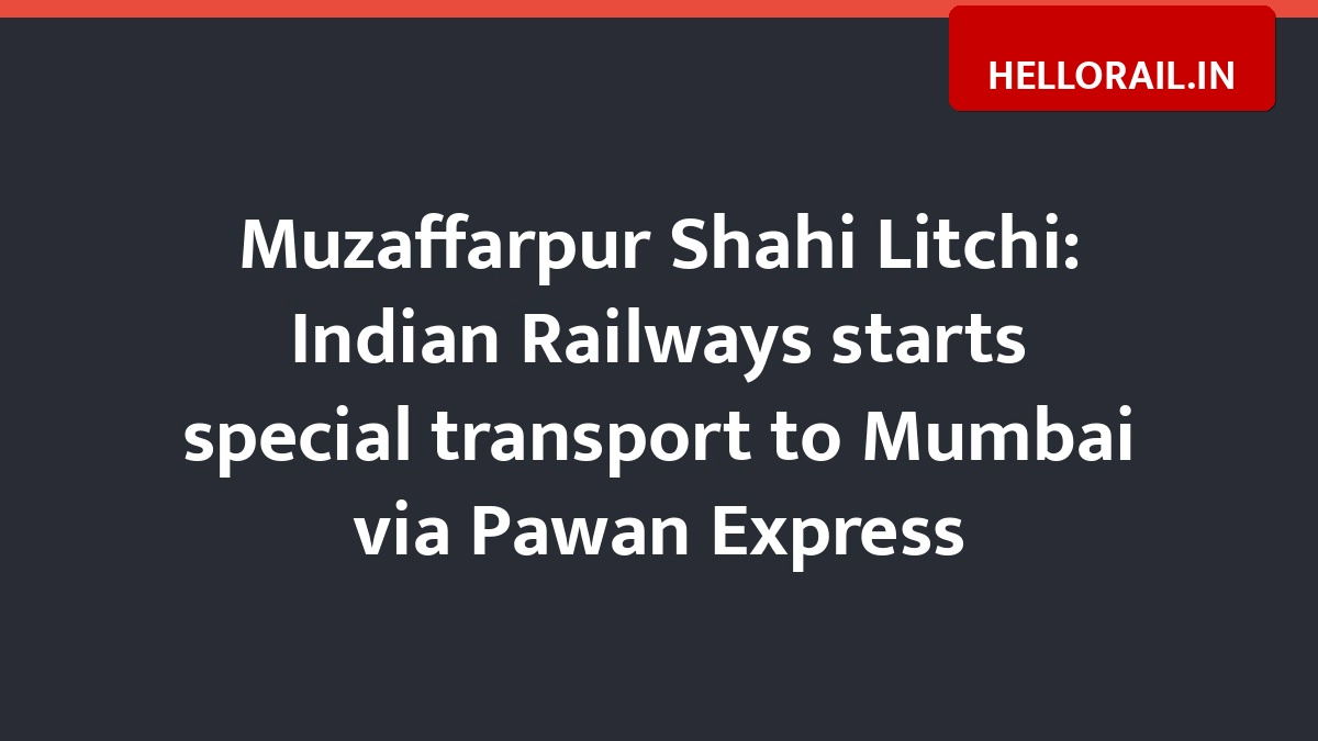 Muzaffarpur Shahi Litchi: Indian Railways starts special transport to Mumbai via Pawan Express