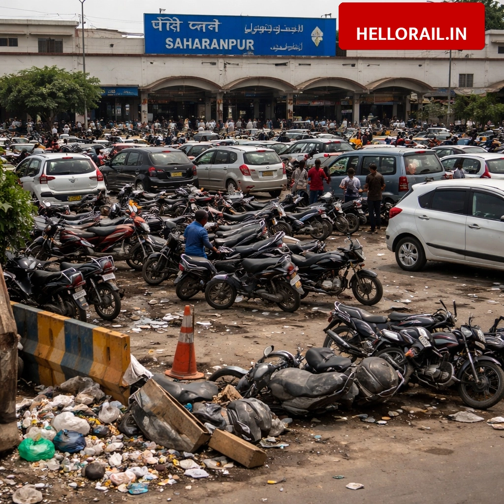 Saharanpur Railway Station: Parking system disrupted after contractor abandons contract