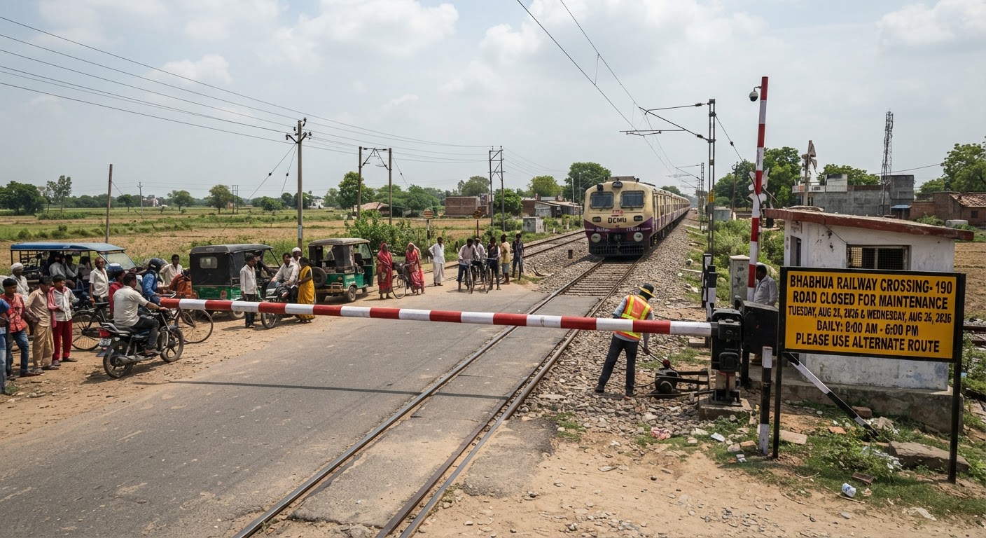 Bhabhua Railway Crossing in Jalaun Closes for Two Days for Maintenance Work