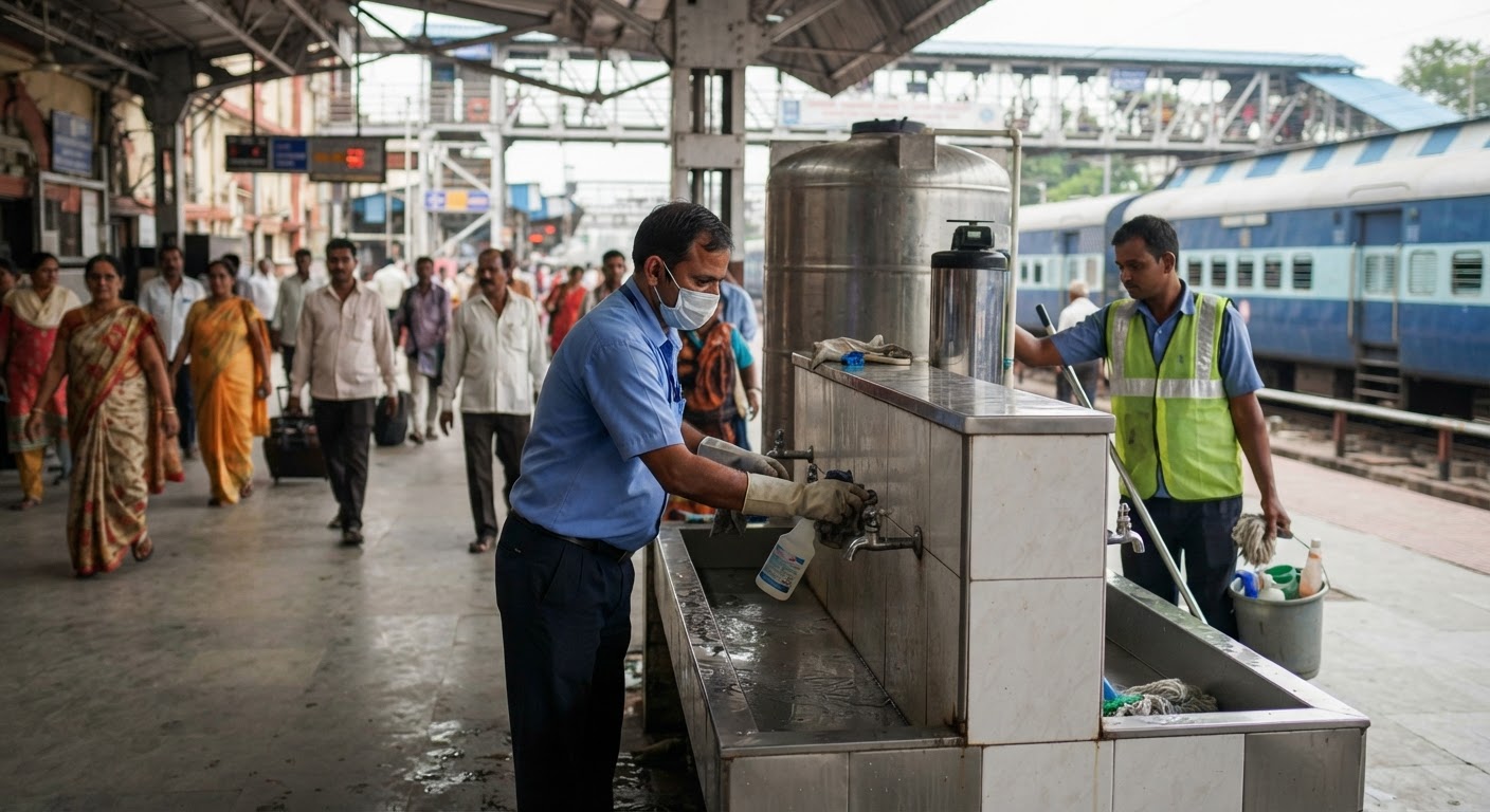 Indian Railways starts nationwide cleanliness drive for station drinking water infrastructure