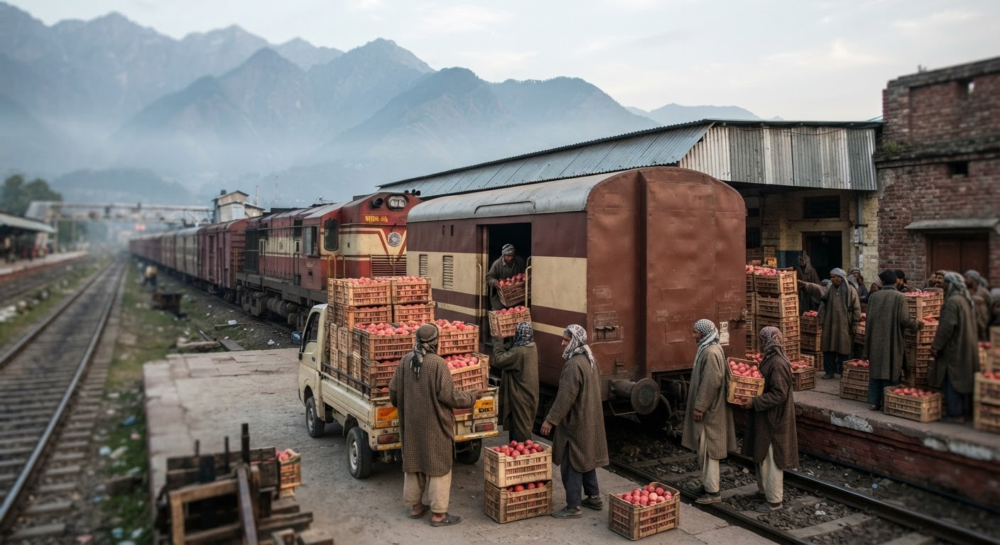 Indian Railways launches dedicated fruit train service for Kashmir apple harvest