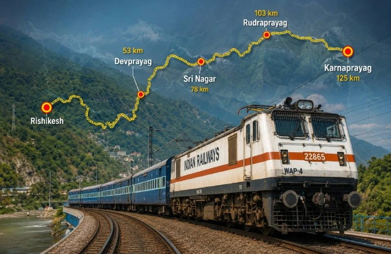 Rishikesh Karnaprayag railway line will be completed by December 2029