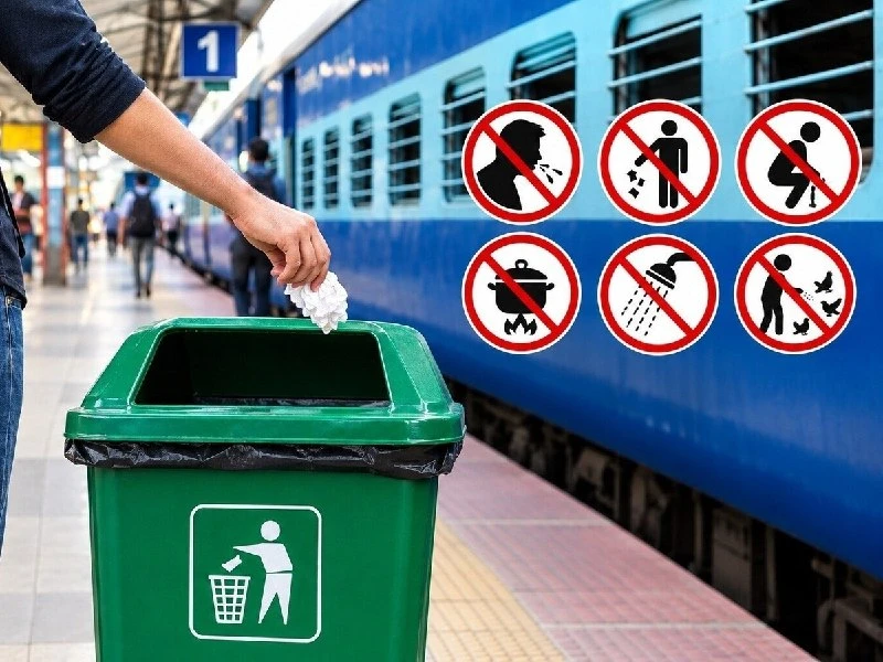 Indian Railways doubles cleanliness penalties to Rs 1000 for littering and spitting