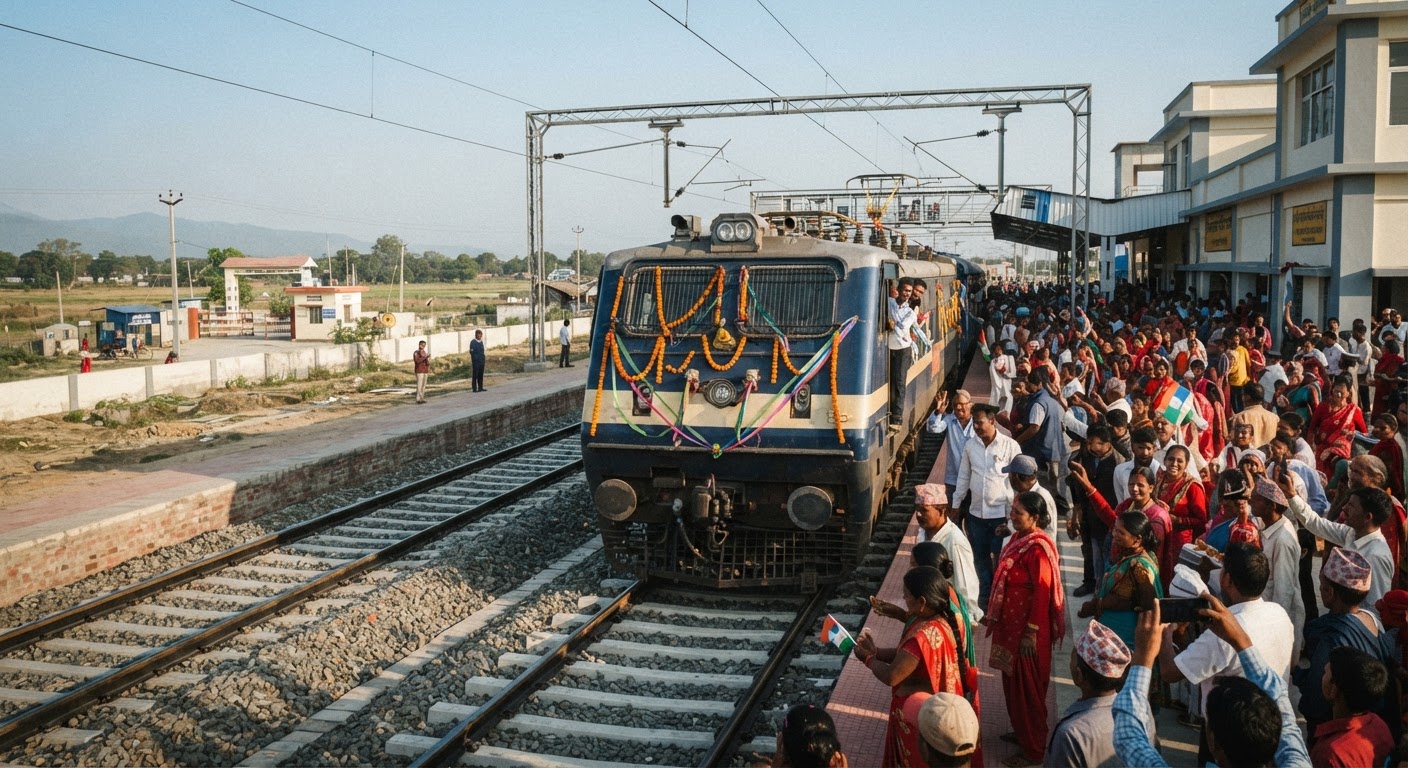 First Broad Gauge Train Reaches Nepal Border Following Historic Rail Upgrade