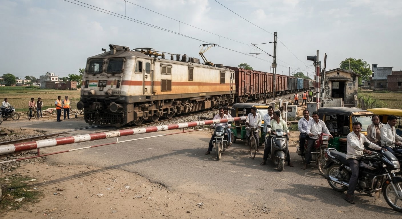 Ghazipur railway crossing faces recurring closures for urgent track maintenance