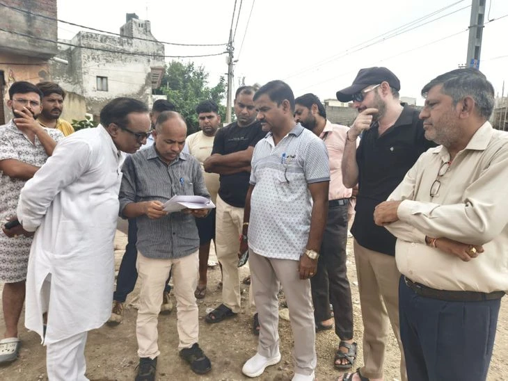 Railway officials inspect site for new foot over bridge in Meerut