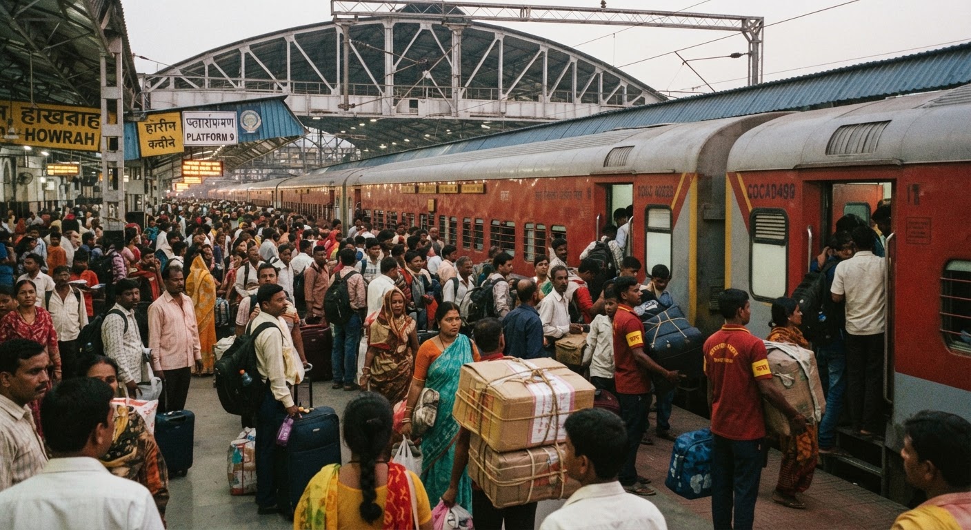 Indian Railways Adds Extra Coaches to Howrah New Delhi Rajdhani for Festival Rush