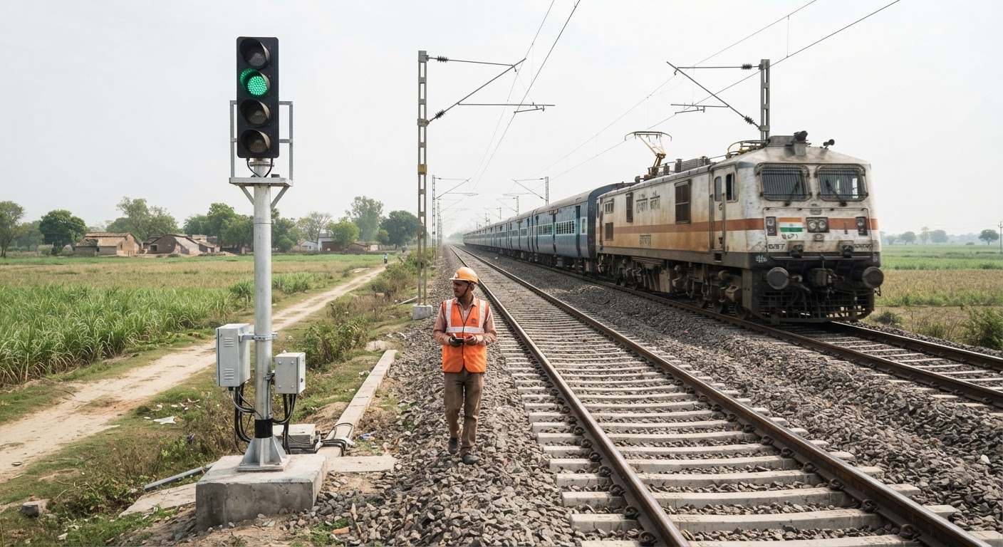 Indian Railways Commissions Automatic Block Signalling on Nun Khar Bhatpar Rani Section