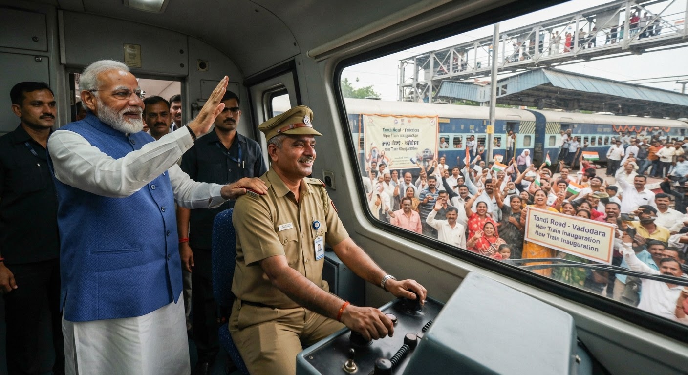 Prime Minister Modi inaugurates new rail connectivity between Tanda Road and Vadodara