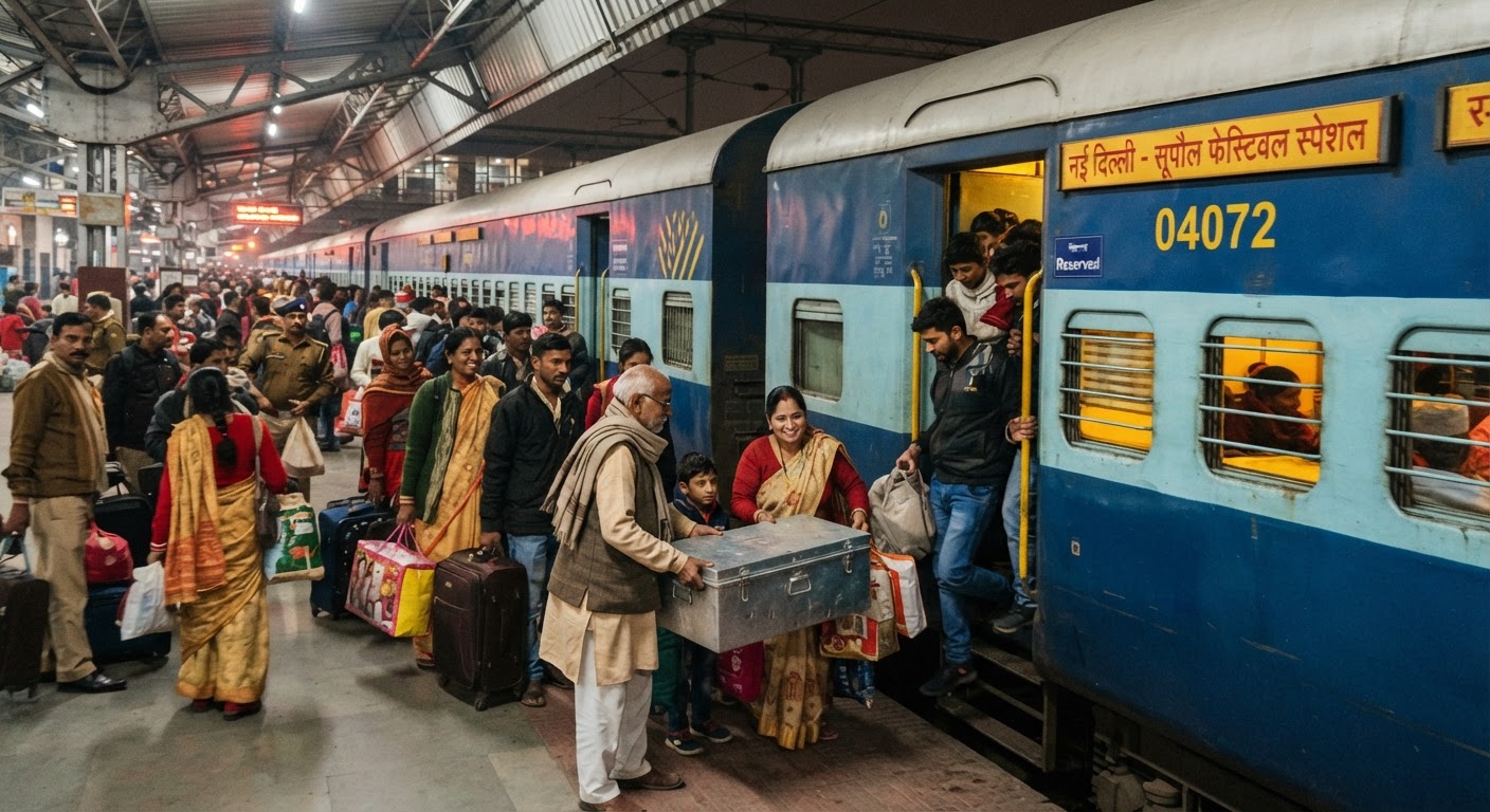 Northern Railway launches New Delhi Supaul festival special train