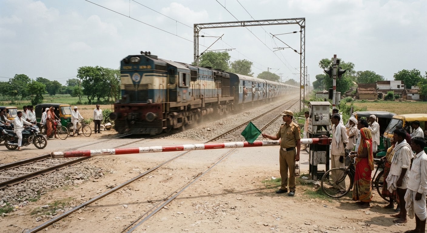 Indian Railways removes Railway Gate Number 110 on the Delhi Howrah route to boost train speeds