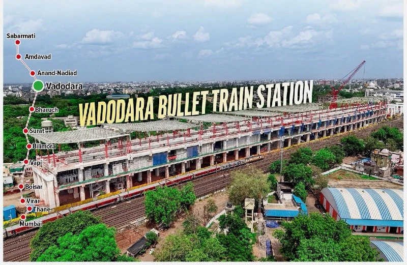 Vadodara Bullet Train Station Progresses With Slab Casting Completion