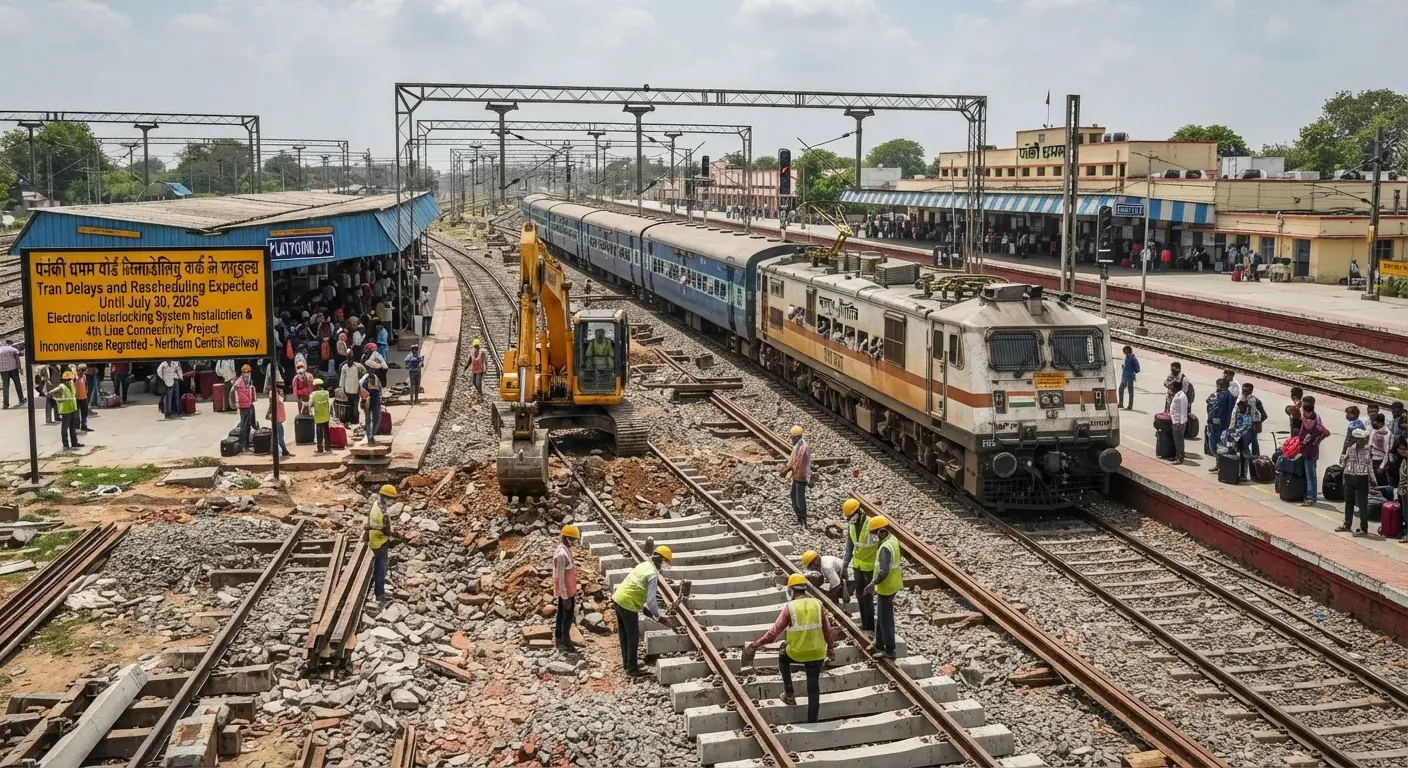 Panki Dham Station Yard Remodeling Triggers Train Rescheduling Until July 30 2026