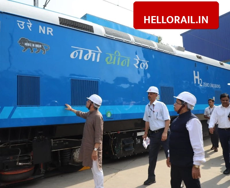 Hydrogen Train Project: Ashwini Vaishnaw inspects India’s first hydrogen-powered train set in Delhi
