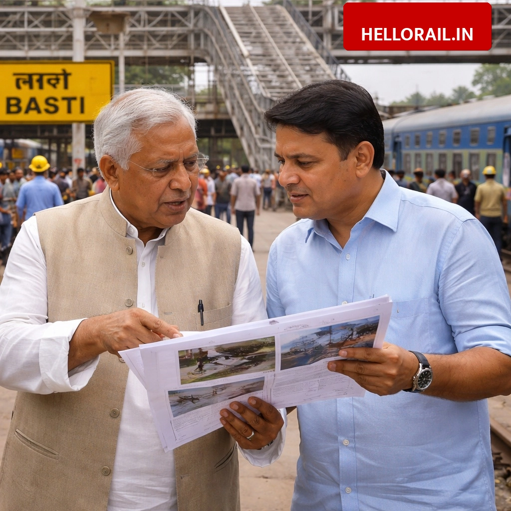 Basti Railway Station: Former MP meets Railway Minister for new foot overbridge and platform expansion