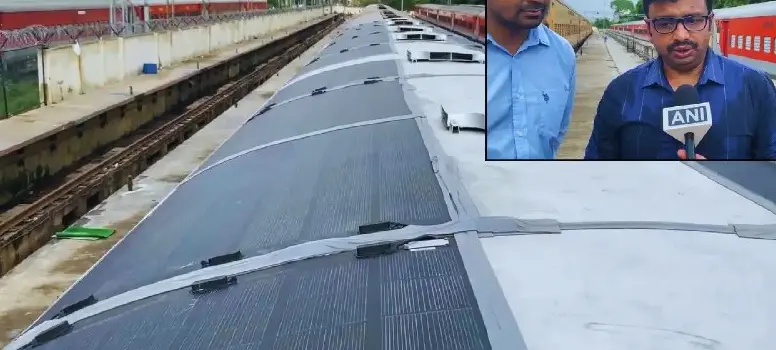 North Central Railway introduces solar powered coach to enhance energy efficiency