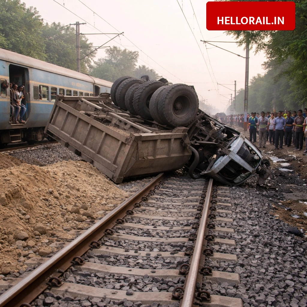 Lucknow-Bareilly rail section: Dumper overturns on track at Rajaganj Halt, multiple trains delayed