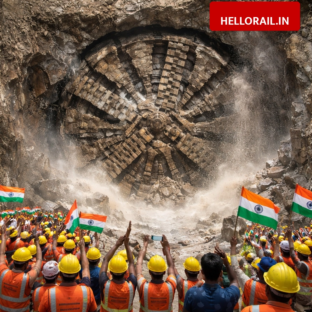 Bullet Train Project: Third mountain tunnel breakthrough achieved at Ambesari in Maharashtra
