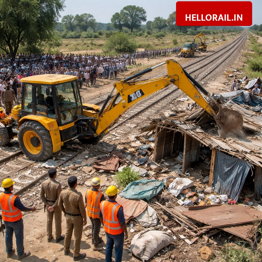 Dabla-Singhana Rail Line: Railway Ministry takes positive step, encroachment drive started in Rajasthan